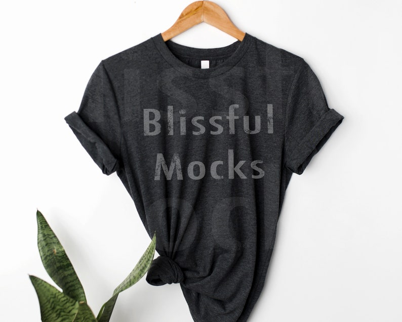 Bella Canvas 3001 Mockup Dark Heather 3001 Mockup - Etsy