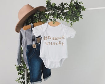 Onesie Mockup | Rabbit Skins 4400 | White Onesie Mockup | Baby Bodysuit | Rabbit Skins Mockup | Announcement Onesie | Spring Hanging Mockup