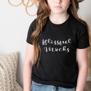 Bella Canvas 3001Y modelmodel - zwart T-shirtmodel - kindershirtmodel - kindermodel shirtmodel - Bella canvasmodel