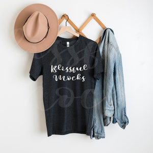 Bella Canvas 3001 Mockup,  Bella Canvas Mockup, 3001 Mockup, Dark Grey Heather T Shirt Mockup, Shirt Mockup, Unisex Tshirt Mockup, Fall,