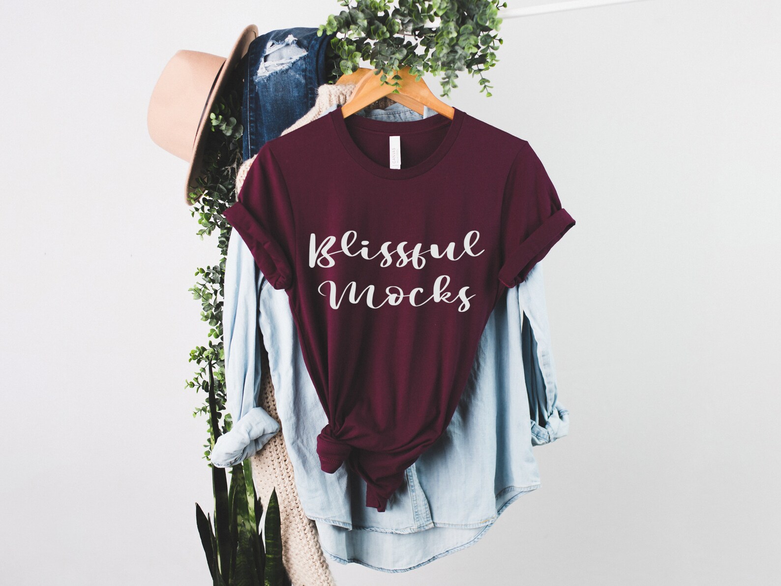 Download Bella Canvas 3001 Maroon T Shirt Mockup Bella Canvas 3001 | Etsy