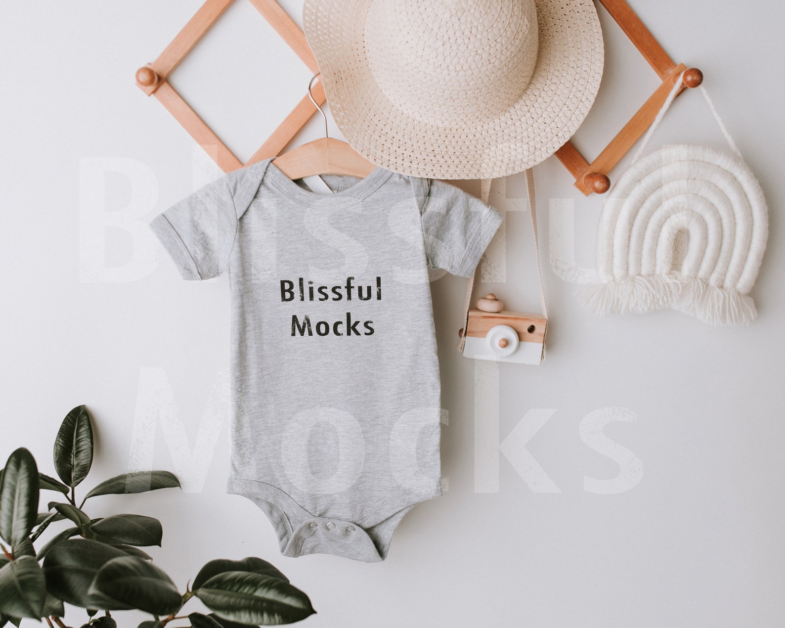 Download Bella Canvas Baby Onesie Mockup Gray Infant Bodysuit ...