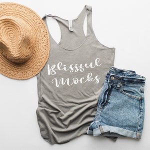Next Level Tank Top Mockup, Venetian Gray Racerback Tank Mockup,  Next Level 6733 Mockup, Next Level Racerback Mockup, Summer, Beach,