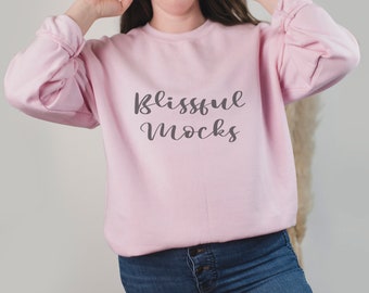 Gildan 18000 Soft Pink, Sweatshirt Mockup - Model Mockup, Gildan 18000 Mockup, Sweatshirt Model Mockup, Sweatshirt Mockup Model,