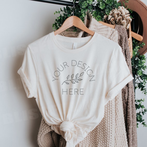 Hanging T Shirt Mockup Bella Canvas 