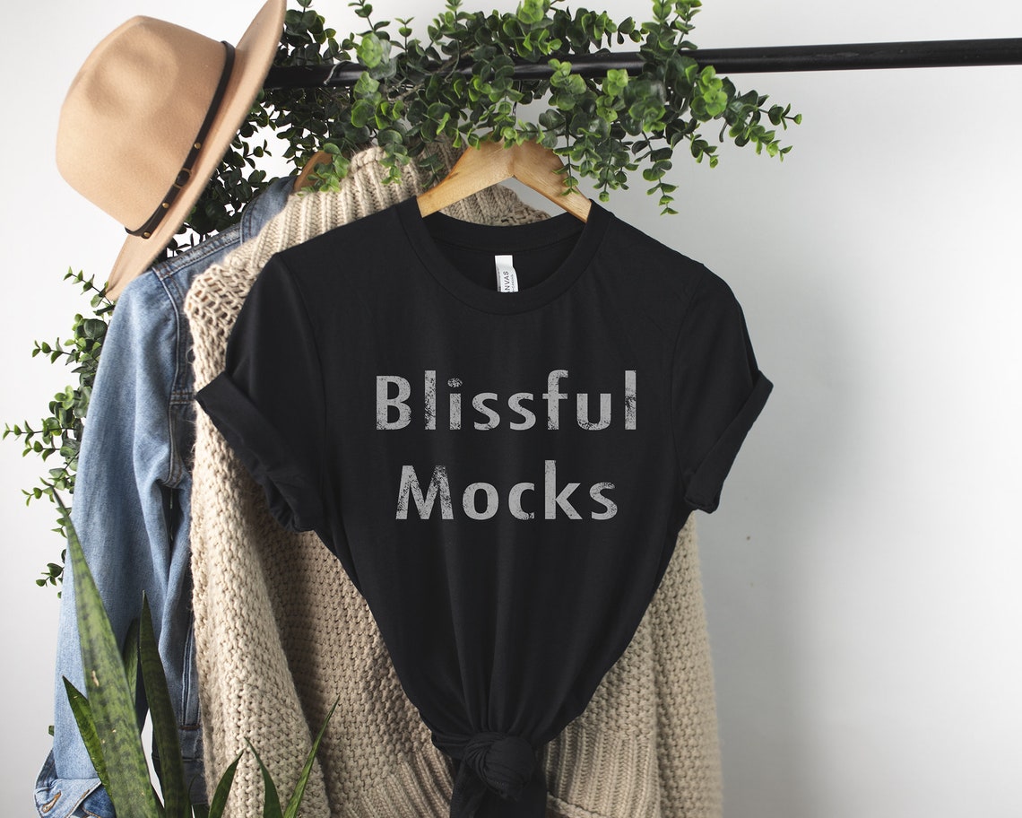 Bella Canvas 3001 Black T Shirt Mockup Black Bella Canvas - Etsy