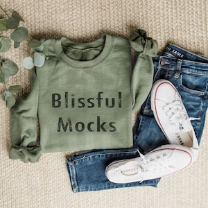 Sweatshirt Mockup, Gildan 18000 Mockup, Gildan Military Green Sweatshirt Mockup, Gildan Sweatshirt Mockup, 18000 military green Mockup,
