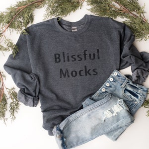 Sweatshirt Mockup, Christmas Mockup, Gildan 18000 Mockup, Dark Heather Sweatshirt, Gildan Sweatshirt Mockup, Winter Mockup, Gildan Dark