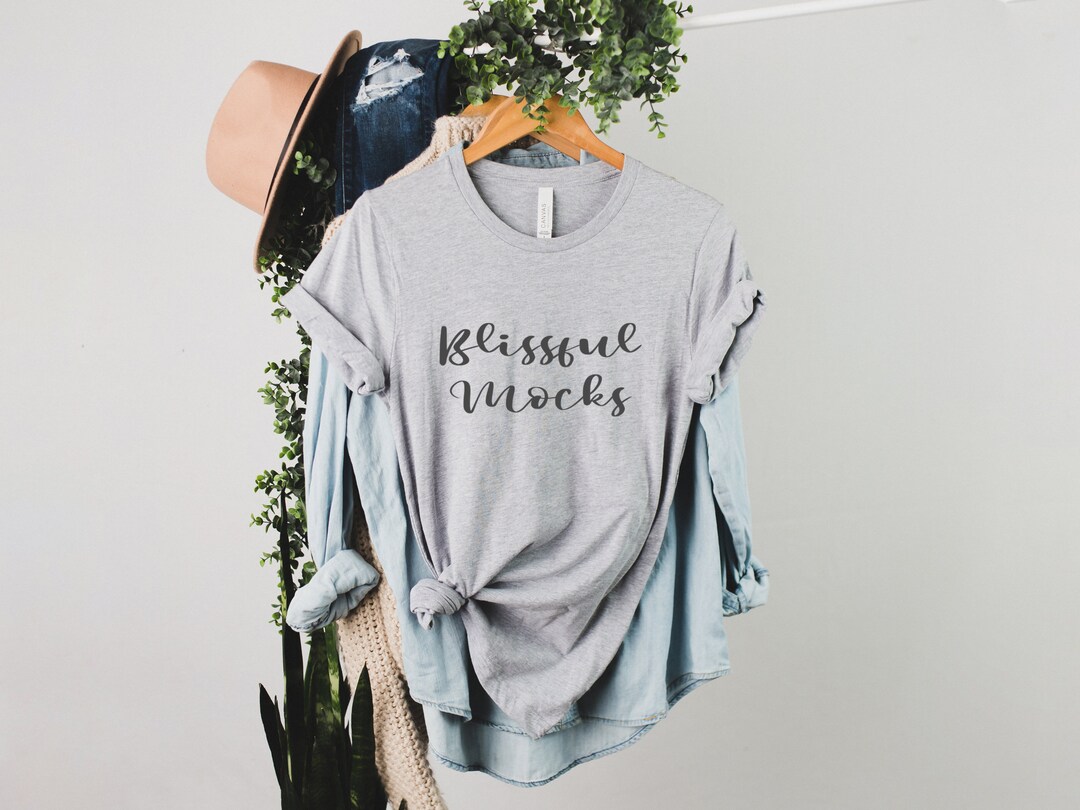 Bella Canvas 3001 Athletic Heather T Shirt Mockup | Bella Canvas 3001 ...