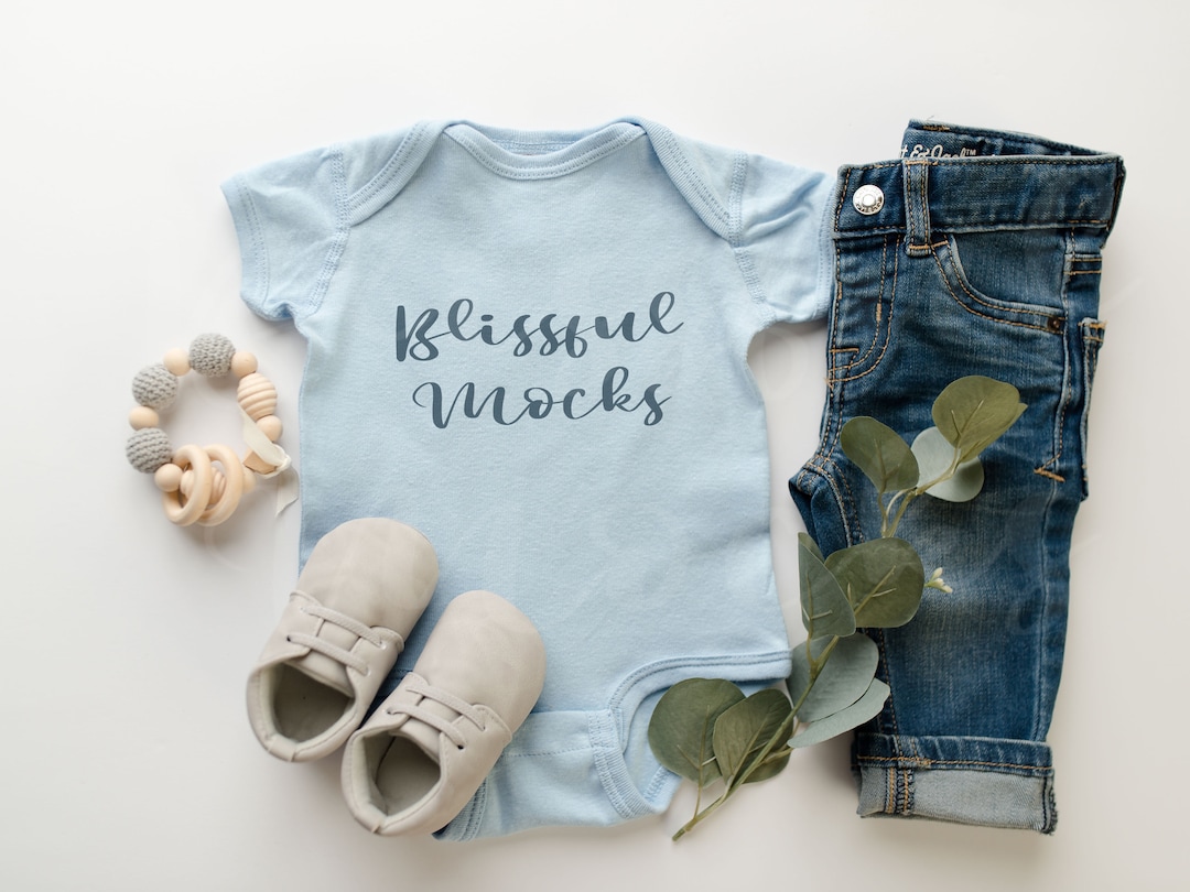 Onesie Mockup Baby Onesie Flat Lay Rabbit Skins 4400 Baby Etsy