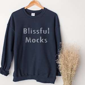 Gildan Sweatshirt Mockup, Gildan 18000 Mockup, Sweatshirt Mockup, Gildan Navy Crewneck Mockup,  18000 Sweatshirt Mockup, Gildan 18000 Navy