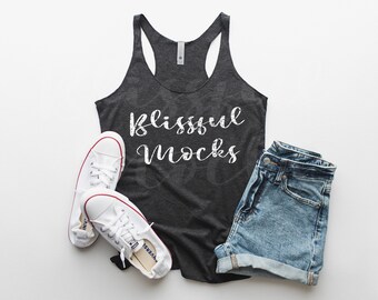 Next Level 6733 Mockup, Next Level Tank Mockup Vintage Black, Next Level Racerback Mockup,  Tank Mockup, Summer, Beach, Tank Top Mockup