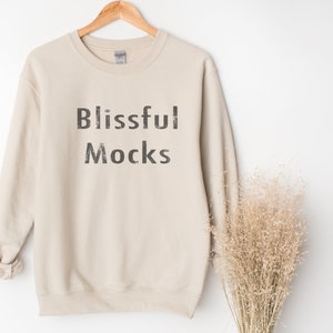 Gildan 18000 Sweatshirt Mockup, Gildan Sand Sweatshirt Mockup, Sweatshirt Mock up, Hanging Mockup,  Boho Sweatshirt Mockup, 18000 Sand