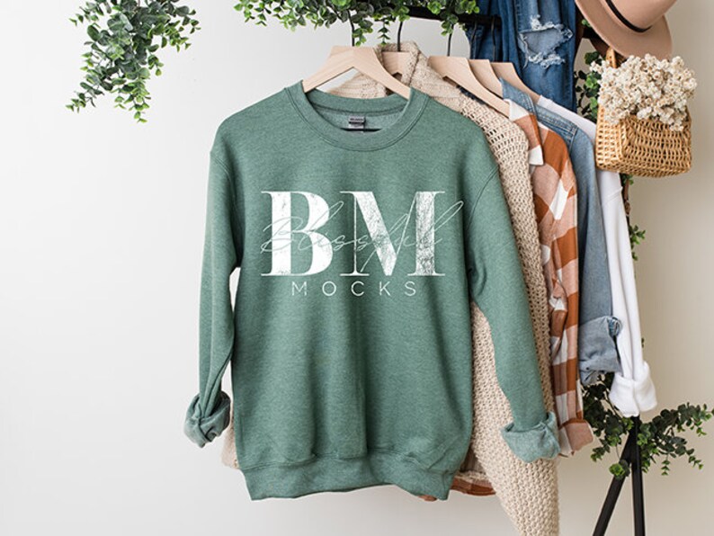gildan heather sport dark green sweatshirt