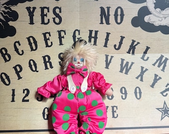 Muñeca Payaso Embrujada / Kiki / Espíritu de Energía Positiva / Muñeca Espiritual / Muñeca Embrujada Activa