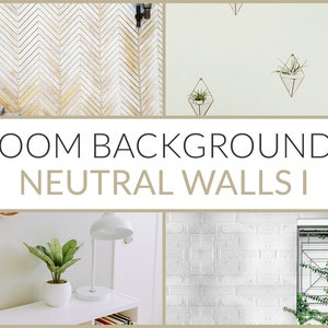 Zoom Backgrounds – Neutral Walls Set 1 – 4 High-Resolution Backdrop Images for Online Zoom Meetings