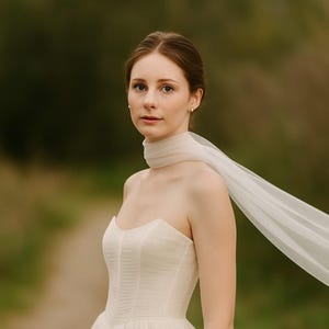 Soft Tulle Bridal Scarf: Elegant Wedding scarf