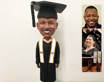 Custom PhD Bobblehead, Custom Master Figurines Bobbleheads, Custom Graduate Bobblehead, Personalized International Students Bobblehead