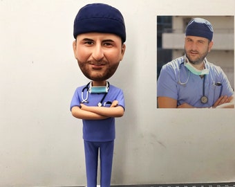 Figuras personalizadas de cirujanos, figuras personalizadas de médicos adjuntos, figuras personalizadas de enfermeros, figuras personalizadas de médicos