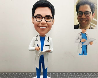 Doctor Bobbleheads personalizado, figuras personalizadas de médico Bobblehead, regalos únicos de médico dentista para él, estatuas de enfermera personalizadas