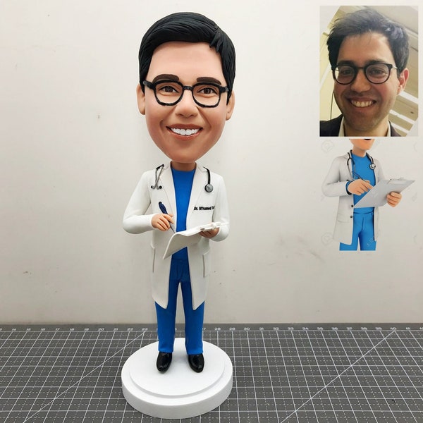 Personalisierte Doktor Bobbleheads, benutzerdefinierte Arzt Bobblehead-Figuren, einzigartige Zahnarzt-Doktorgeschenke für ihn, personalisierte Krankenschwesterstatuen