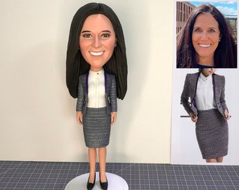 Custom Casual Bobbleheads, Personalized Gifts For Your Boss Female, Custom Gifts For Female Office Manager, Christmas Gifts For Coworker