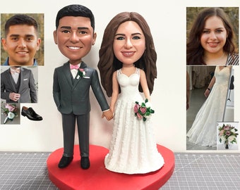 Creative Wedding Bobbleheads, Custom Wedding Cake Toppers Figurines, Personalized Cake Toppers, Custom Bobbleheads As Wedding Cake Toppers