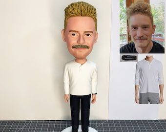 Custom Bobbleheads For Man, Personalized Funny Fathers Day Gifts, Unique Father&#39;s Day Gift Ideas, Custom Husband Bobbleheads Look Like You