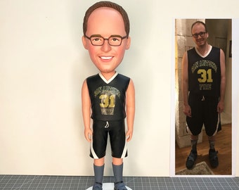 Personalized Sports Fan Bobblehead, Custom Football Fan Bobblehead, Unique Christmas Gifts For NBA Fans, Unique Gifts For Baseball Fans