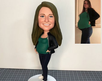 Custom Pregnant Bobbleheads, Make Your Own Bobblehead, Design Your Own Bobblehead, Create Your Own Action Figure Look Like You