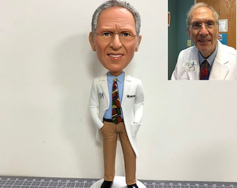 Custom Doctor Bobblehead, Personalized Male Doctor Statues, Personalized Action Figure Doctor, Custom Medical Doctor Bobblehead For Father