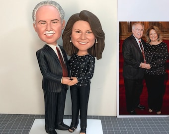 Custom Couple Bobbleheads, 50th Anniversary Gifts For Parents, Personalized Happy Couple Bobblehead, Custom Couple Christmas Bobbleheads