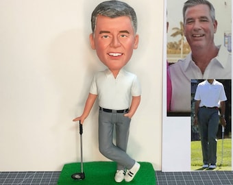 Custom Bobbleheads Golf, Personalized Golf Gifts For Him, Personalized Golf Bobbleheads Playing Golf, Best Golf Gifts For Men