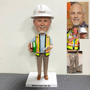 Custom Bobblehead Construction Worker, Custom Construction Worker Bobblehead, Funny Birthday Gift For Coworker, Retirement Gift For Coworker