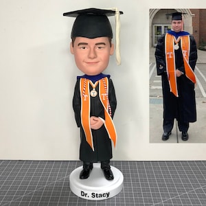 Custom Student Bobblehead, Personalized Graduation Bobblehead , 3D Fully Custom Sculpture Bobblehead, Custom Gift for Graduate From Photos