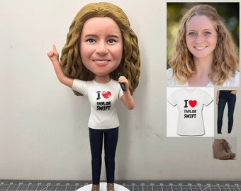 Custom Bobbleheads, Personalized Action Figure Of Yourself,Great Female Employee Holiday Gifts, Unique Birthday Gift Girlfriend