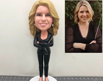 Personalized Daughter Bobblehead Lady, Custom Woman Bobbleheads, Custom Bobblehead For Mother, Create My Own Figurines From Your Photos