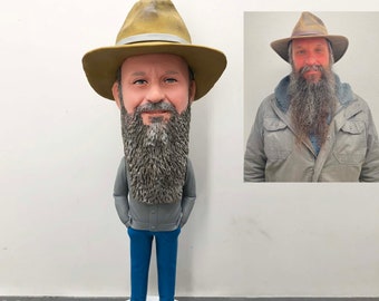 Custom Beard Bobbleheads For Father, Unique First Father's Day Gifts, Father's Day Special Gift Ideas, Anniversary Gifts For Him