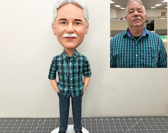 Custom Bobbleheads, Custom Grandfather Bobblehead, Custom Bobblehead For Boss, Make Your Own Bobble Head, Custom Father Action Figure