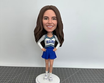 Custom Cheerleaders Bobbleheads, Personalized Dancer Figurines, Custom Girlfriend Figurine, Personalized Daughter Bobblehead, Mom Bobblehead