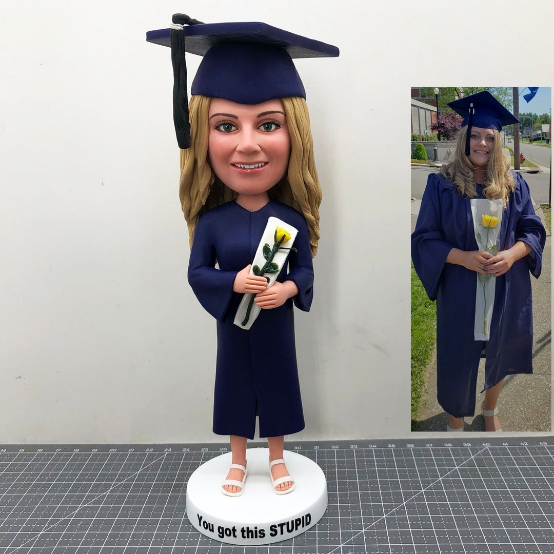 Custom Graduate Bobbleheads, Personalized Master Bobblehead, Custom Phd
