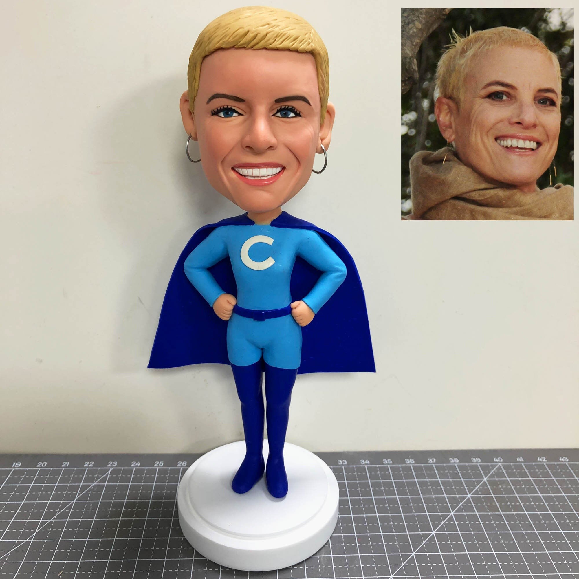 Custom Superhero Bobbleheads Custom Superhero Figure Female Etsy