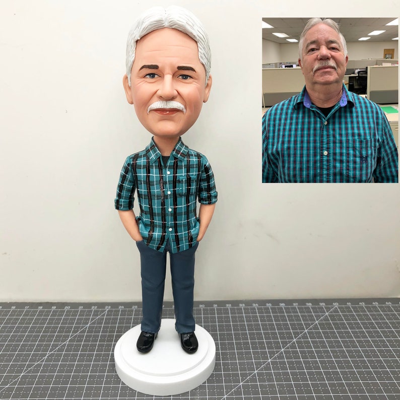 Custom Bobbleheads Cool Father's Day Gifts, Custom Grandfather Bobblehead, Custom Bobblehead As Boss Day Gifts, Custom Uncle Bobblehead image 1