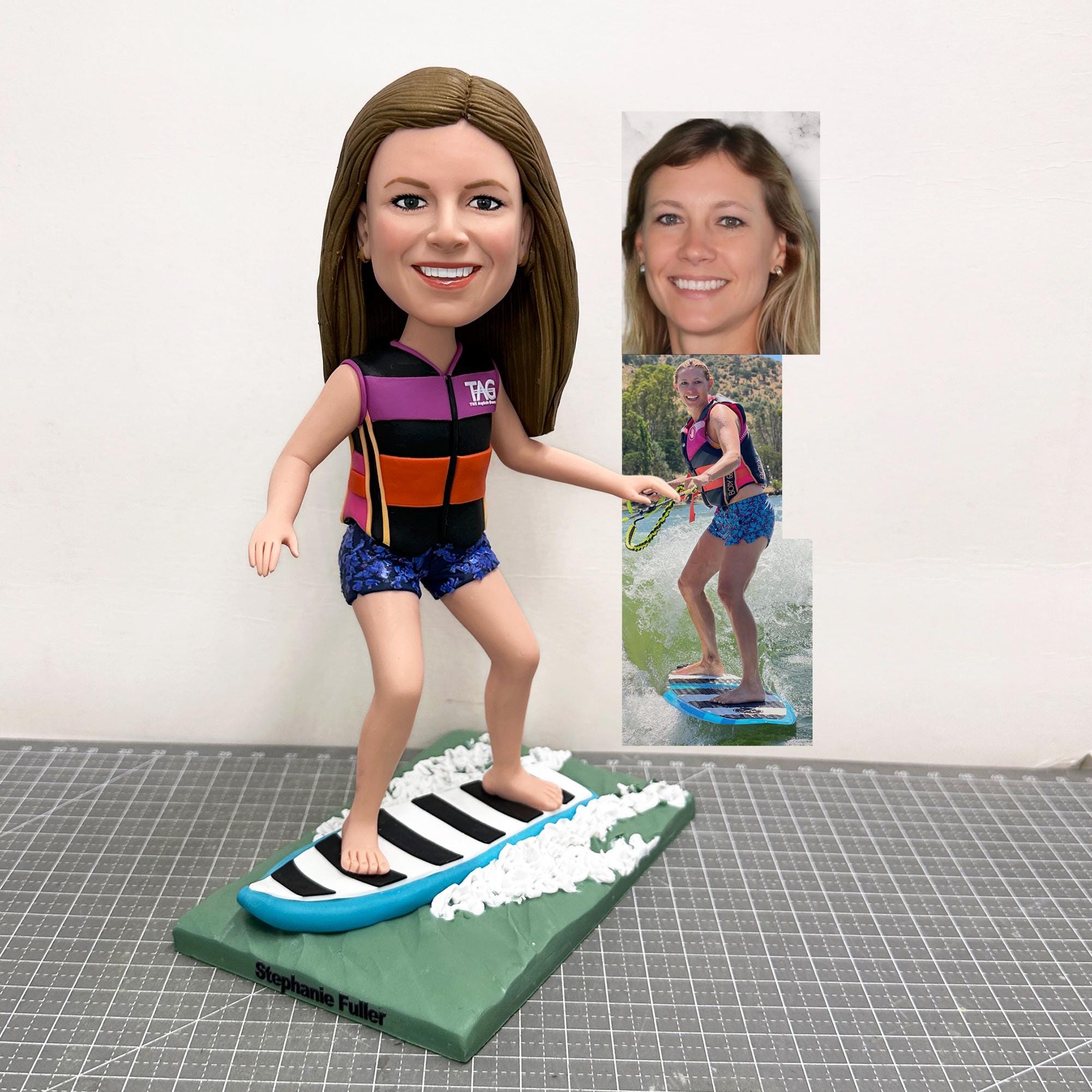 Surfing figurine - Etsy 日本