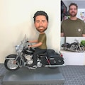 Custom Bobblehead on Motorcycle, Custom Racing Motorcycle Bobblehead, Personalized Moto Bobblehead For Father, Motorcycle Rider Bobblehead