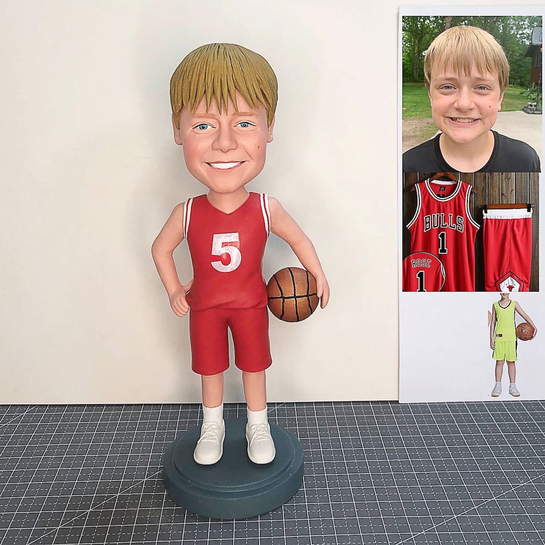 Basketball Player Holding Ball Bobblehead - Custom Gift