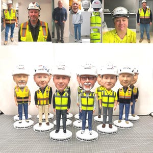 Custom Group Bobbleheads, Custom Engineering Team Bobbleheads, Custom Organization Bobbleheads, Custom Association Member Bobbleheads Bulk