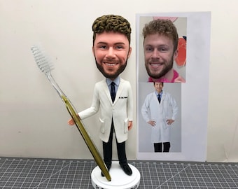 Custom Dentist Bobbleheads, Custom Doctor Bobblehead As A Birthday Gift, Custom Md Figurines, Custom Medical Student Bobbleheads