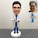 Personalized Doctor Figurine, Custom Medical Doctor Bobblehead Figurines, Doctors Gifts For Him, Personalized Male Doctor Statues 