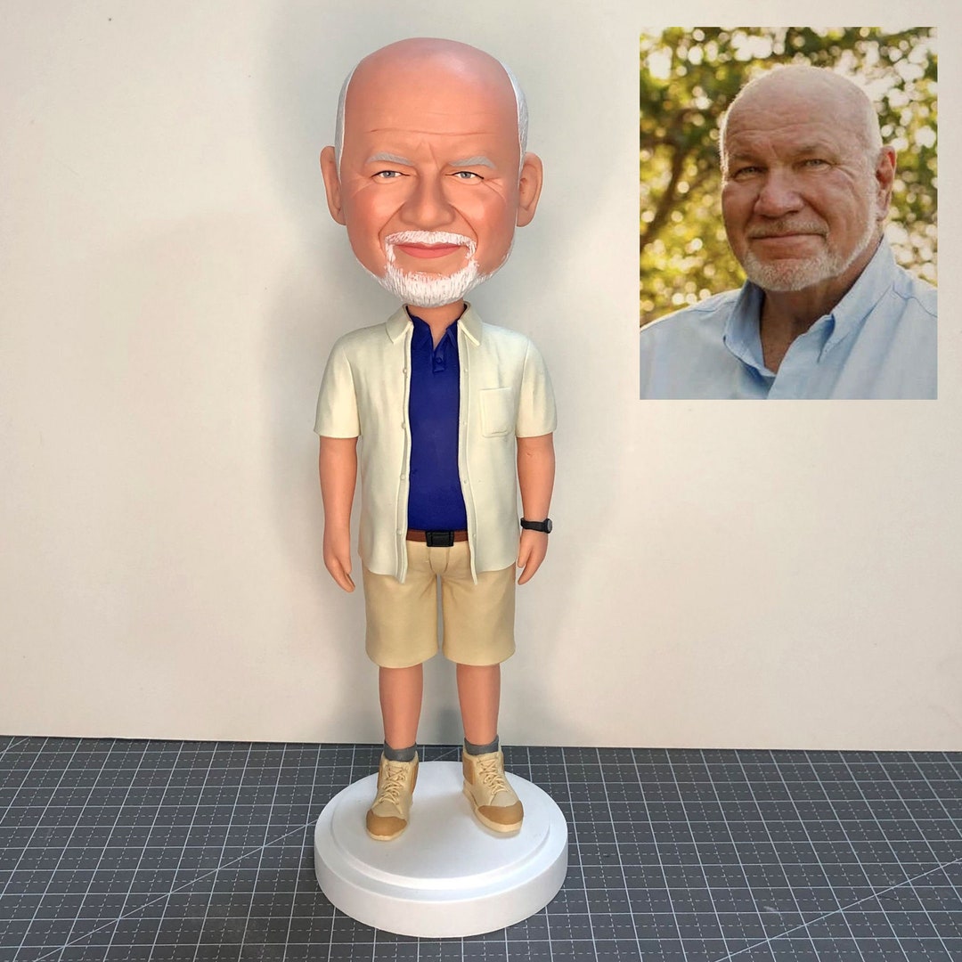 Cutom Old Man Bobbleheads, Personalized Action Figure of Yourself, Cool